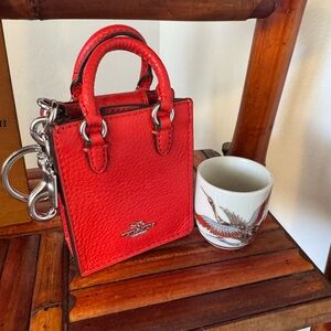 Coach Vibrant Red Mini Bag Charm